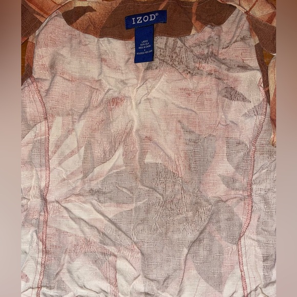 100% Silk Vintage Izod Sleeveless Blouse - Picture 6 of 6